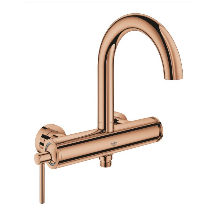 Bateria wannowa ścienna GROHE Atrio 1-uchwytowa 2-otworowa mosiężna warm sunset | 32652DA3