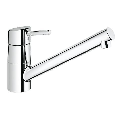 Concetto bateria kuchenna stojąca 1-uchwytowa 1-otworowa z obrotową wylewką 140° Long-Life Shine, SilkMove głowica ceramiczna 35 mm mosiężna zasięg wylewki 239 mm DN 15 chrom