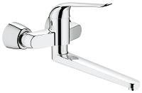 Bateria umywalkowa ścienna GROHE Eoroeco Special 1-uchwytowa 2-otworowa chrom | 32775000
