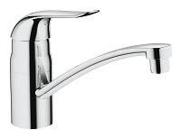 Euroeco Special bateria zlewozmywakowa stojąca 1-uchwytowa 1-otworowa z obrotową wylewką Long-Life Shine, SilkMove głowica ceramiczna 46 mm,EcoJoy mosiężna zasięg wylewki 220 mm DN 15 chrom
