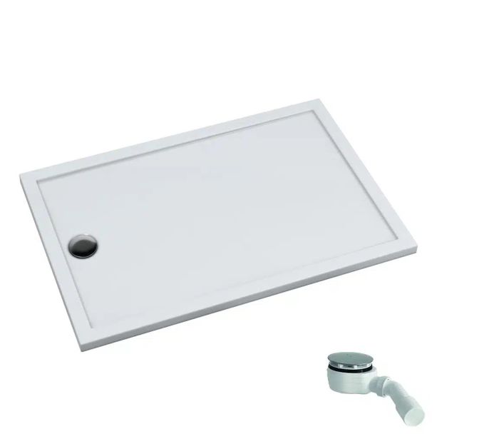 Brodzik prostokątny 80 x 120 x 4.5 SCHEDPOL Caspar New syfon w komplecie  | 32838