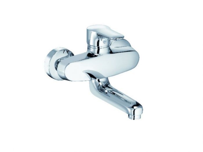 OBJEKTA bateria kuchenna ścienna 1-uchwytowa 2-otworowa zasięg wylewki: 115 mm chrom