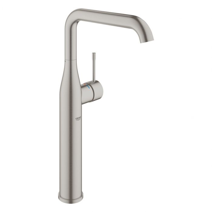Bateria umywalkowa stojąca GROHE Essence 1-uchwytowa 1-otworowa do umywalek wolnostojących DN 15 stal nierdzewna z obrotową wylewką z perlatorem i ogranicznikiem obrotu | 32901DC1