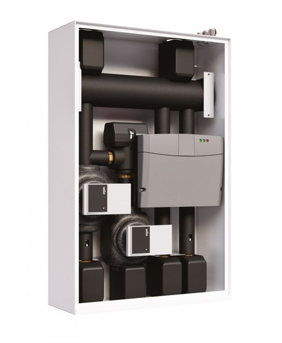 Moduł hydrauliczny zewnętrzny z możliwością pracy w trybie chłodzenia, 1 strefa gorąca, 1 strefa chłodna ARISTON MGM III EVO z wbudowanymi 2 pompami, zaworem mieszającym z siłownikiem oraz układem sterowania do połączenia z pompą ciepła | 3319114