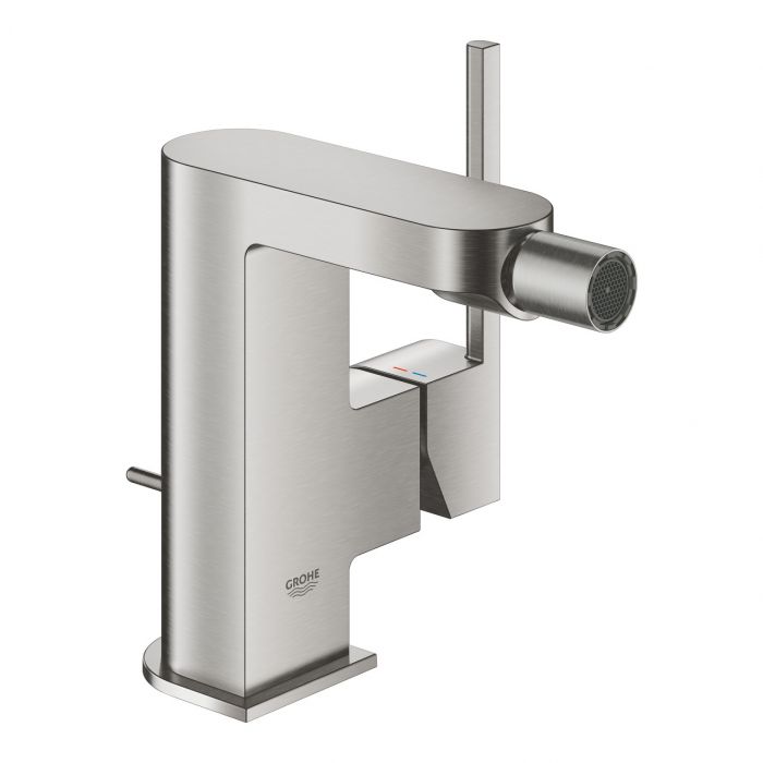 Bateria bidetowa stojąca GROHE Plus 1-uchwytowa 1-otworowa stal nierdzewna | 33241DC3