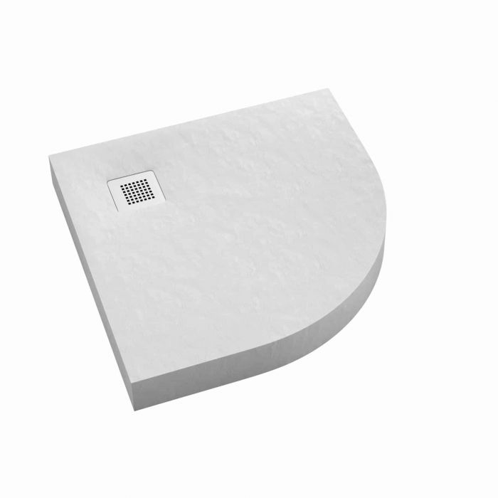 Brodzik akrylowy STABILSOUND półokrągły 90 x 90 x 12 cm SCHEDPOL NEW HORIZONS z maskownicą ze stali nierdzewnej M2 oraz syfonem czyszczonym od góry | 33304BSTM2