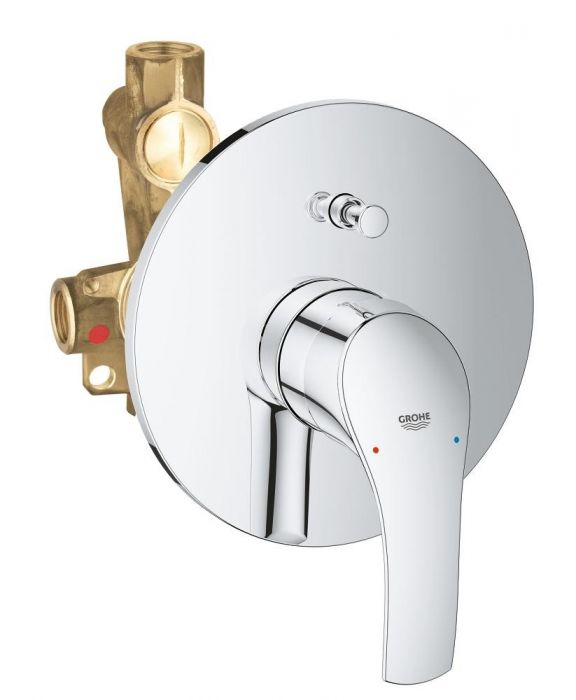 Bateria wannowa podtynkowa ścienna GROHE Eurosmart 1-uchwytowa chrom | 33305002