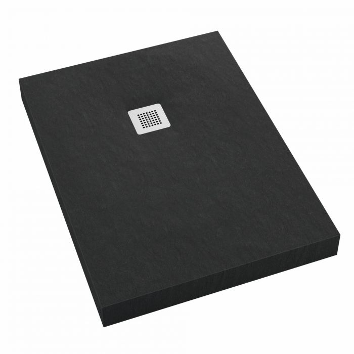 Brodzik akrylowy STABILSOUND prostokątny 100 x 80 x 12 cm SCHEDPOL NEW HORIZONS z maskownicą ze stali nierdzewnej M2 oraz syfonem czyszczonym od góry | 33306CSTM2