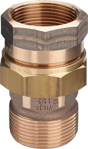 Dwuzłączka gwintowana z brązu uszczelnienie płaskie GZ x GW 1 1/2" 3331