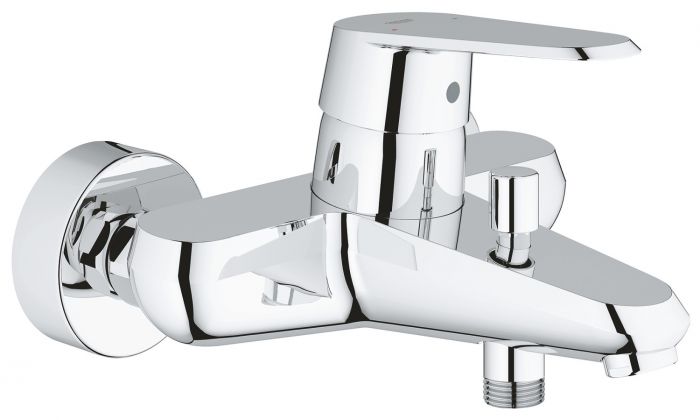 Bateria wannowa ścienna GROHE Eurodisc Cosmopolitan 1-uchwytowa 2-otworowa mosiężna chrom | 33390002