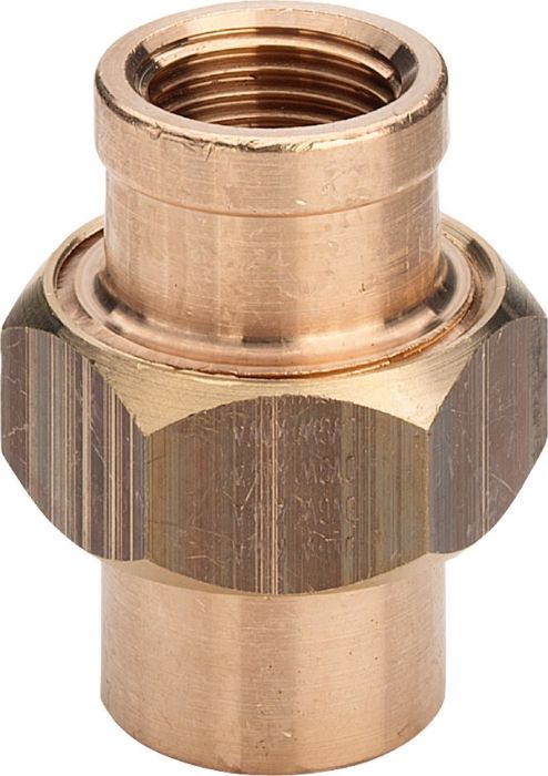 Dwuzłączka gwintowana z brązu z wielokątem, uszczelnienie stożkowe GW 1/4" 3340