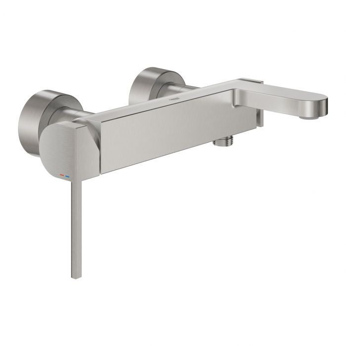 Bateria wannowa ścienna GROHE Plus 1-uchwytowa 2-otworowa stal nierdzewna | 33553DC3