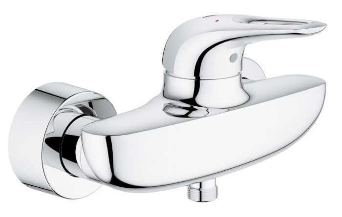 Bateria prysznicowa ścienna GROHE Eurostyle 1-uchwytowa 2-otworowa mosiężna chrom | 33590003