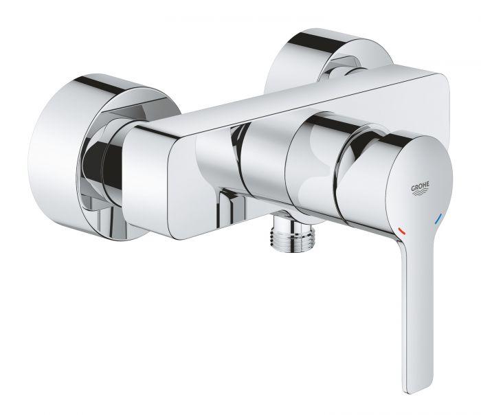 Bateria prysznicowa ścienna GROHE Lineare 1-uchwytowa 2-otworowa mosiężna chrom  | 33865001