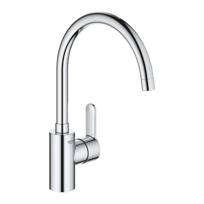 Bateria zlewozmywakowa stojąca wysoka GROHE Eurostyle Cosmopolitan 1-uchwytowa 1-otworowa mosiężna DN 15 chrom z obrotową wylewką C 150° | 33975004