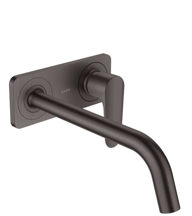 Bateria umywalkowa ścienna HANSGROHE Axor Citterio M 1-uchwytowa 2-otworowa DN 15 czarny chrom szczotkowany | 34115340