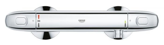 Bateria prysznicowa ścienna termostatyczna GROHE Grohtherm 1000 2-uchwytowa 2-otworowa mosiężna DN 15 chrom | 34143003 #2
