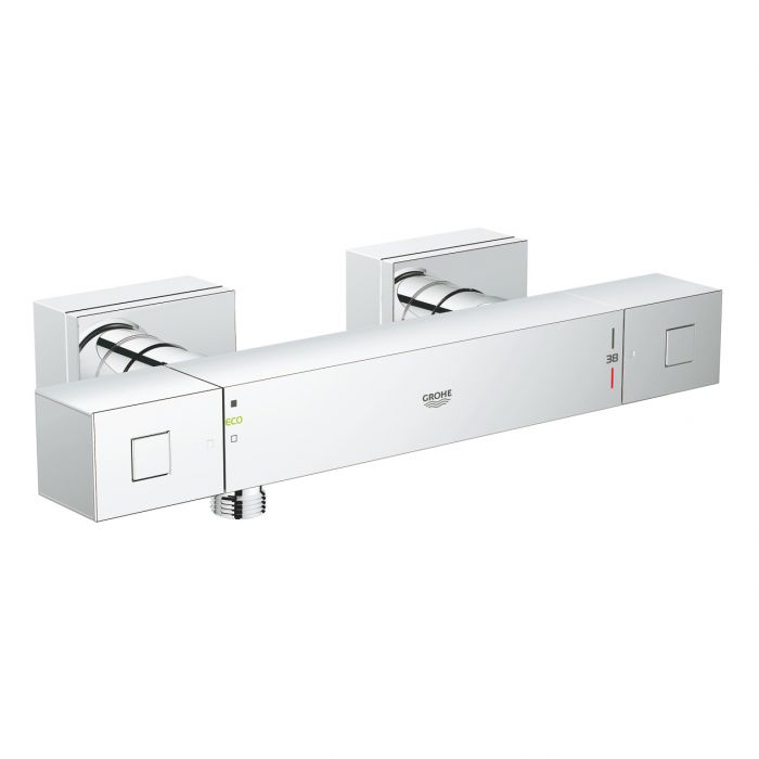 Bateria prysznicowa ścienna termostatyczna GROHE Grohtherm Cube 2-uchwytowa 2-otworowa mosiężna DN 15 chrom  | 34488000