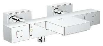 Bateria wannowa ścienna termostatyczna GROHE Grohtherm Cube 2-uchwytowa 2-otworowa mosiężna DN 15 chrom | 34497000