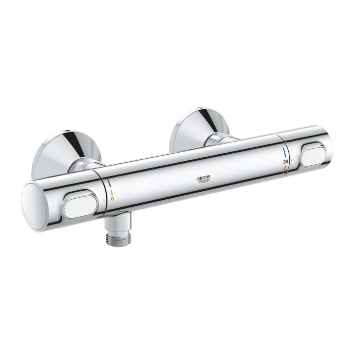Bateria prysznicowa ścienna termostatyczna GROHE Grohtherm 500 2-uchwytowa 2-otworowa DN 15 chrom | 34793000