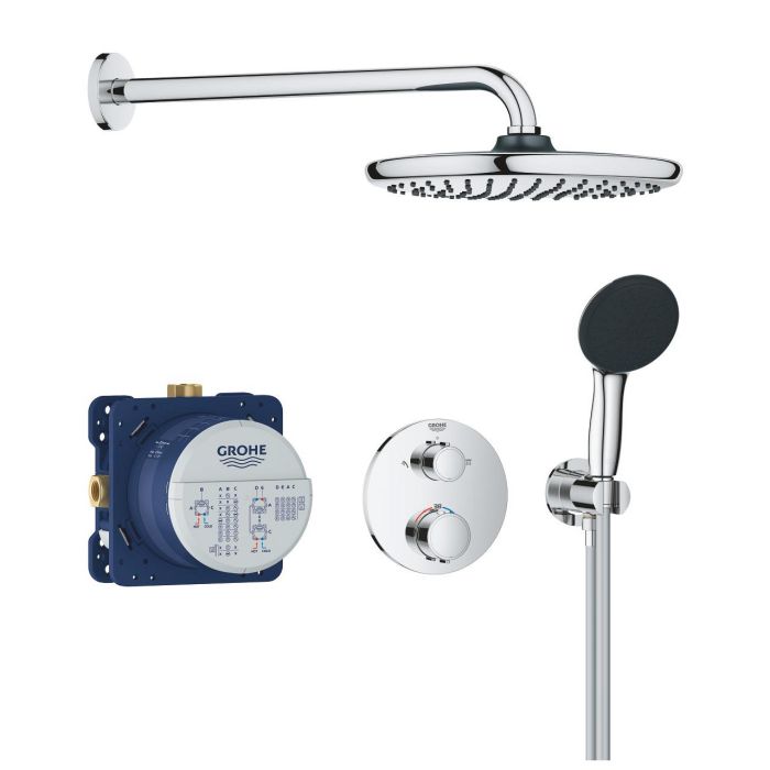 Zestaw prysznicowy GROHE Precision Thermostat podtynkowy chrom z deszczownicą Vitalio Start 250  | 34883000