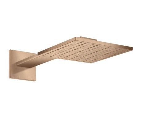Głowica prysznicowa kwadratowy ścienna 250 x 250 mm HANSGROHE Axor Citterio E 250 1JET strumień PowderRain z chowanymi dyszami czerwone złoto szczotkowane | 35306310