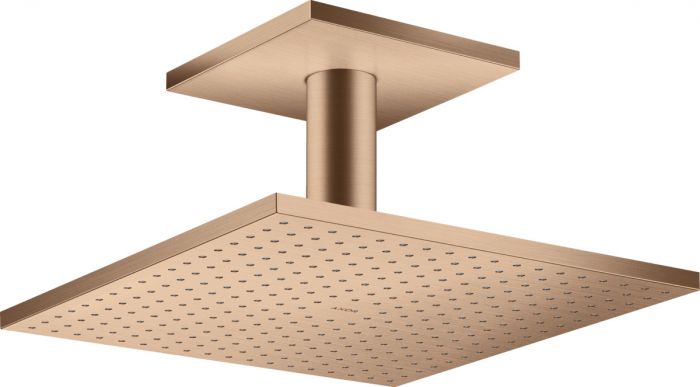 Głowica prysznicowa okrągły 2-strumieniowa 300 x 300 mm HANSGROHE Axor ShowerSolutions czerwone złoto szczotkowane | 35320310