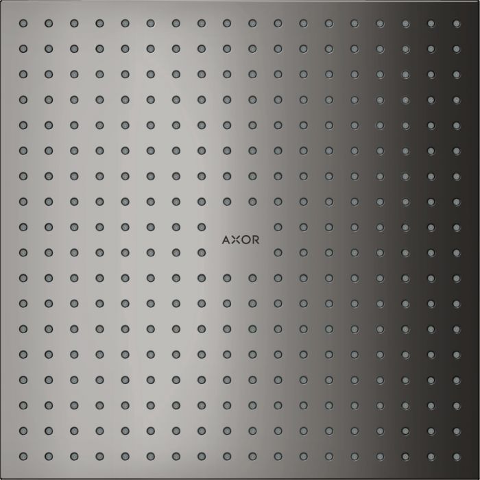 Głowica prysznicowa kwadratowy 2-strumieniowa 300 x 300 mm HANSGROHE Axor ShowerSolutions podtynkowa strumień: PowderRain, Intense PowderRain czarny chrom polerowany | 35321330