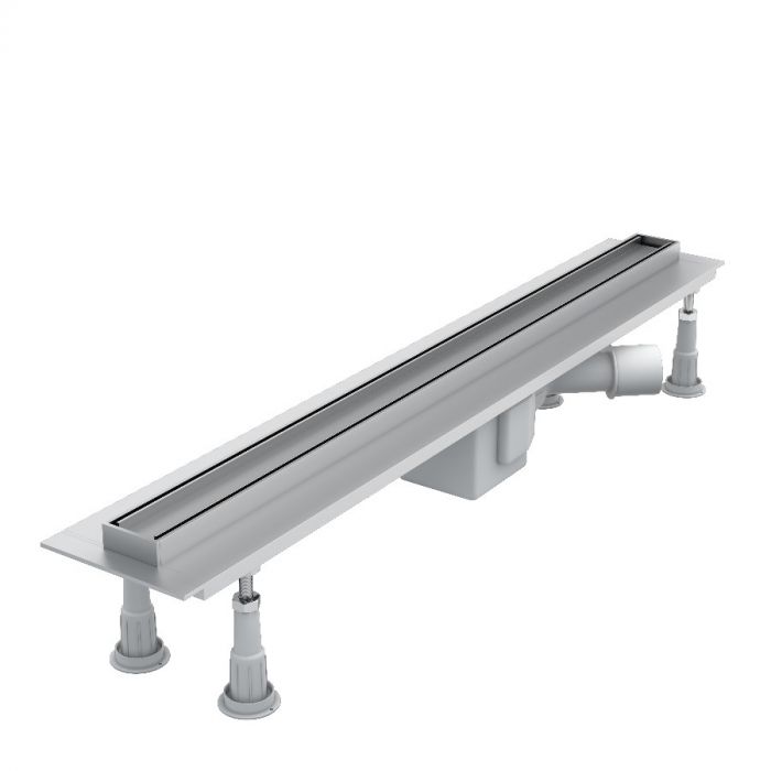 Odpływ liniowy SCHEDPOL SLIM LUX z maskownicą STAMP SLIM z syfonem VIEGA w zestawie 1000 x 35 x 95 mm | OLSP100SLX