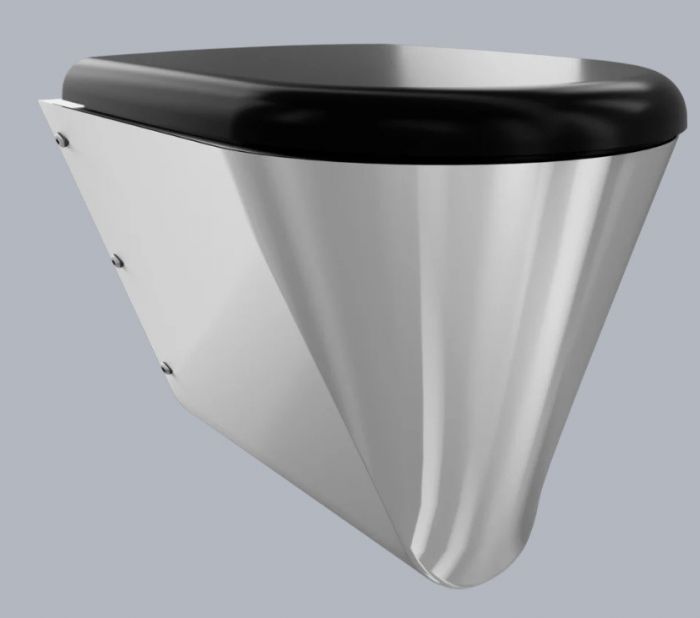 Miska WC wisząca odpływ poziomy tylny z osłoniętym syfonem, o średnicy 100 mm przystosowana do spłuczek o pojemności min. 4 l. AQUAROTTER CAMPUS CMPX 592 B chrom | 3600000629