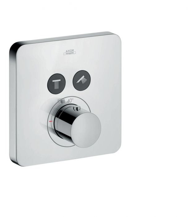 Bateria prysznicowa podtynkowa termostatyczna, element zewnętrzny HANSGROHE Axor ShowerSelect mosiądz złota optyczna polerowana | 36707990