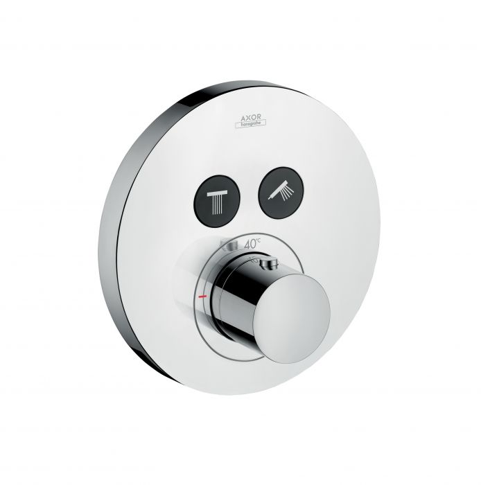 Bateria prysznicowa montaż ścienny termostatyczna HANSGROHE Axor ShowerSelect Round do 2 odbiorników chrom | 36723000