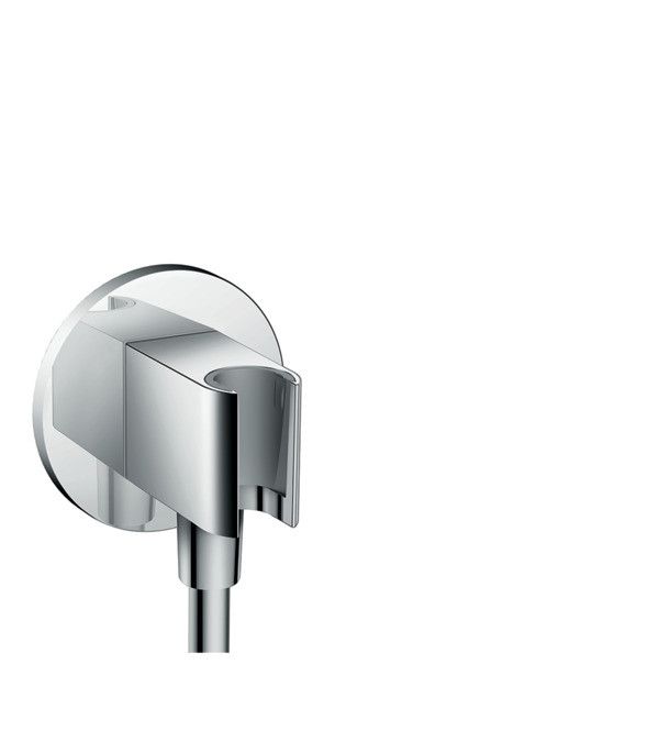Przyłącze węża natryskowego kątowe z uchwytem HANSGROHE Axor ShowerSolutions FixFit Porter Round chrom | 36733000