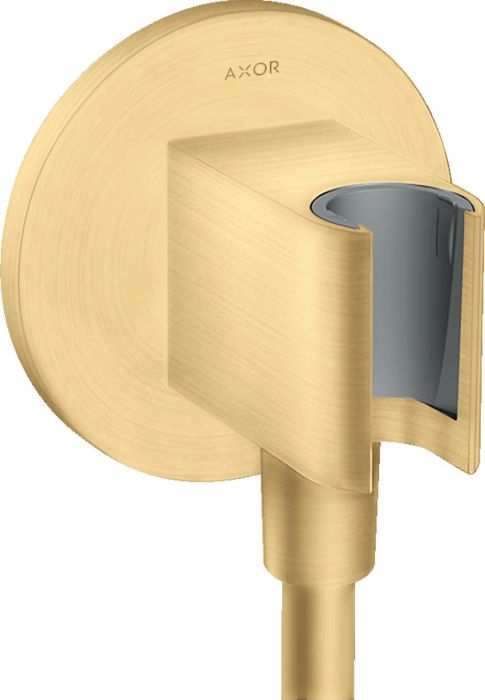 Przyłącze węża prysznicowego zintegrowany uchwyt HANSGROHE Axor ShowerSolutions złoty optyczny szczotkowany | 36733250