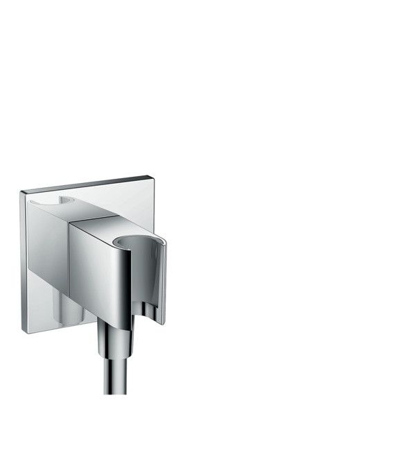Przyłącze węża natryskowego kątowe z uchwytem HANSGROHE Axor ShowerSolutions FixFit Porter Square chrom | 36734000