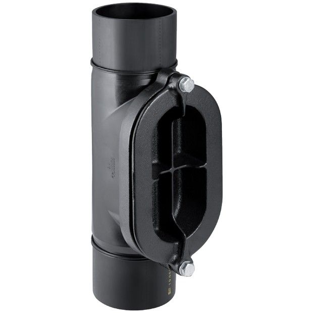 Czyszczak PE-HD 90° z owalną pokrywą 125 mm Pluvia