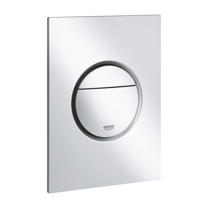 Przycisk spłukujący GROHE Nova Cosmopolitan S do montażu z małą puszką rewizyjną 40911000 chrom matowy 130 x 172 mm | 37601P00