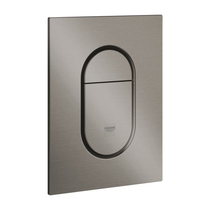 Przycisk uruchamiający GROHE Arena Cosmopolitan S do uruchomienia 2-pojemnościowego lub Start/Stop brushed hard graphite 130 x 172 mm | 37624AL0