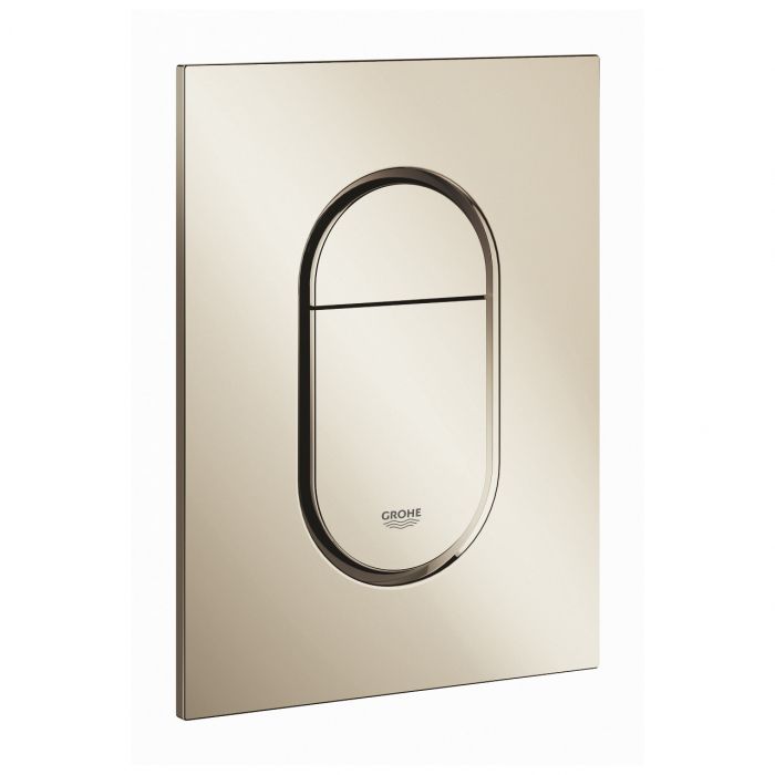 Przycisk uruchamiający GROHE Arena Cosmopolitan S do uruchomienia 2-pojemnościowego lub Start/Stop polished nickel 130 x 172 mm | 37624BE0