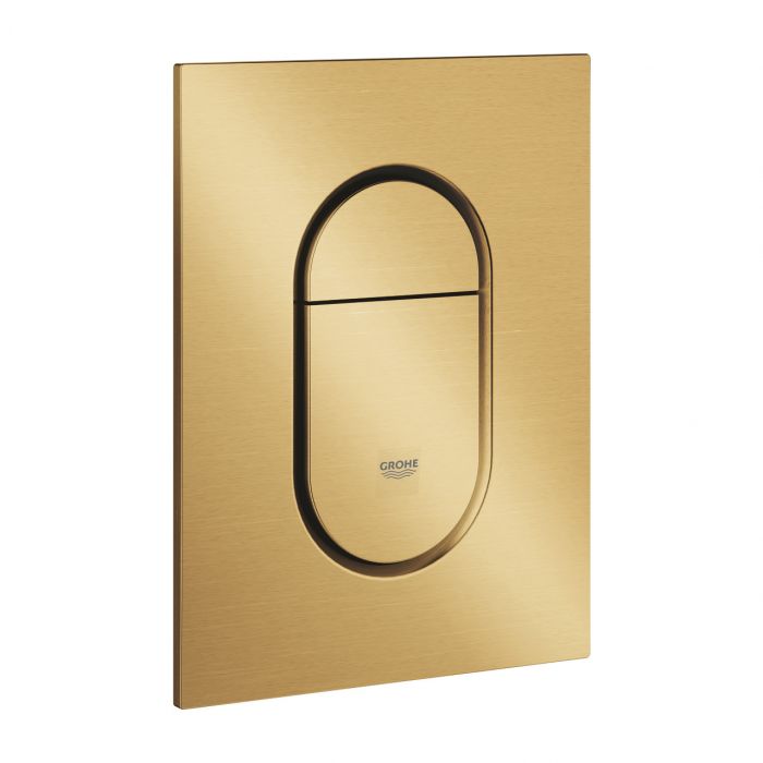 Przycisk uruchamiający GROHE Arena Cosmopolitan S do uruchomienia 2-pojemnościowego lub Start/Stop brushed cool sunrise 130 x 172 mm | 37624GN0