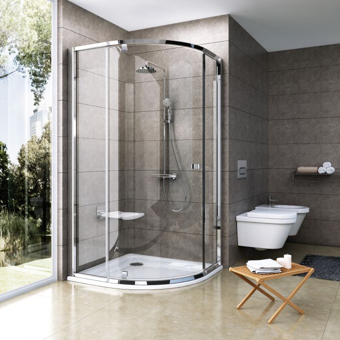 Kabina półokrągły RAVAK Pivot SKK3-80 800 x 1900 mm biały/chrom szkło hartowane transparent bez powłoki | 37644100Z1