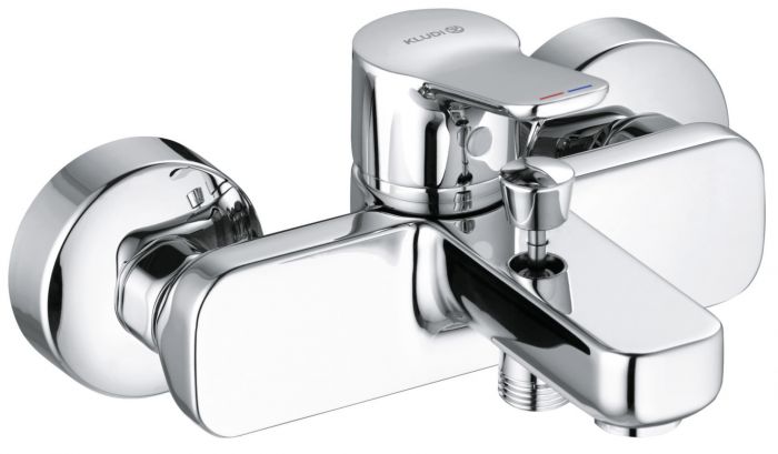Bateria wannowo-natryskowa KLUDI PURE&EASY 1-uchwytowa 2-otworowa mosiężna DN 15 chrom | 376810565