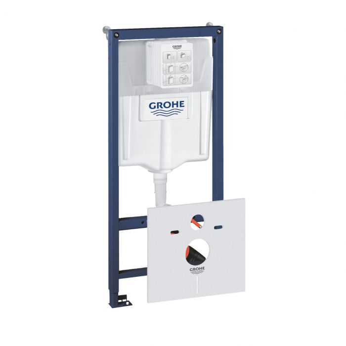 Stelaż do WC podtynkowy ze spłuczką do WC 6 - 9 l GROHE Rapid SL 3w1 500 x 230 x 1130 mm w komplecie: kątowniki ścienne 3855800M | 38539001