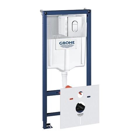 Zestaw podtynkowy ze stelażem GROHE Rapid SL 500 x 1130 mm zawiera: Rapid SL do WC ściennego, płytka spłukująca, kątownik ścienny, WC z zestawem spłukującym | 38929000