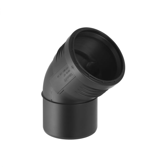 Kolano Silent-PP 45° 110 mm czarne
