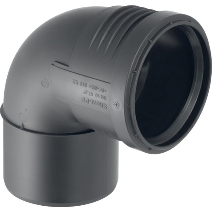 Kolano Silent-PP GTB 87,5° 90 mm czarne