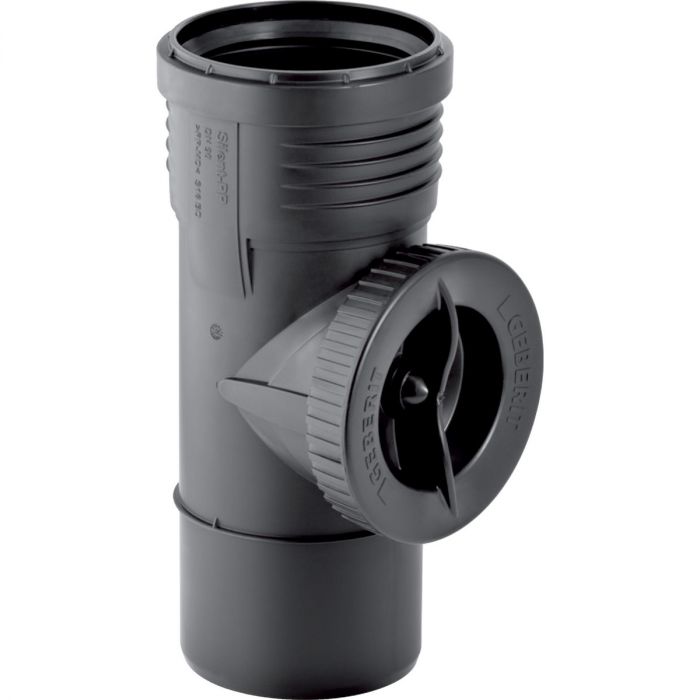 Czyszczak PP-MD 90° z okrągłym otworem rewizyjnym 110 mm Silent-PP