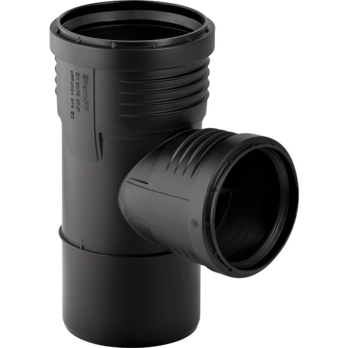 Trójnik Silent-PP 87,5st. d110 x 50 mm czarny