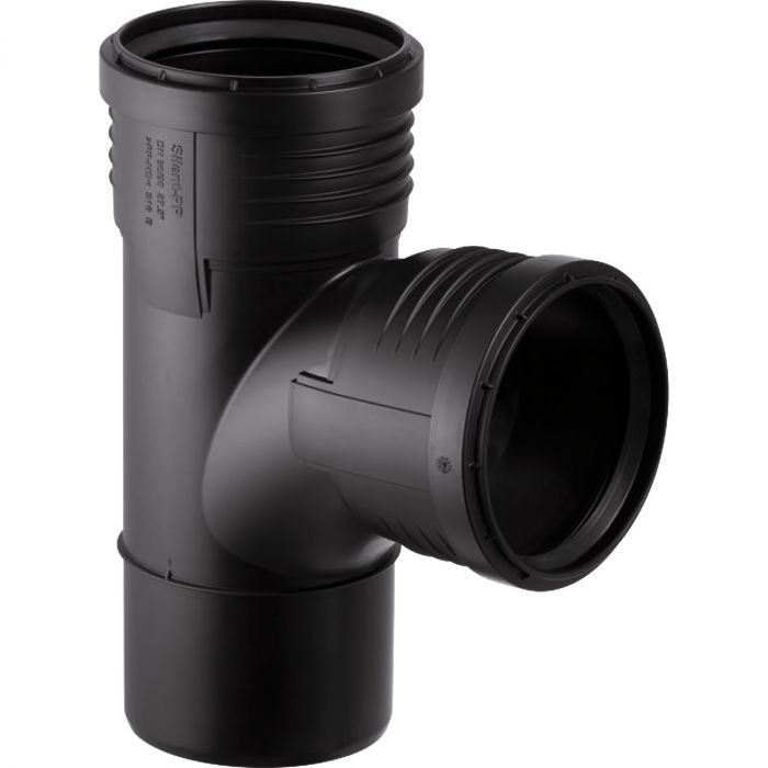Trójnik Silent-PP 87,5st. d110 x 110 mm czarny