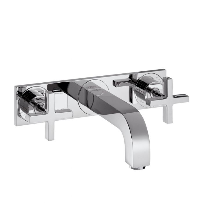Bateria umywalkowa ścienna HANSGROHE Axor Citterio 2-uchwytowa 3-otworowa chrom | 39144000